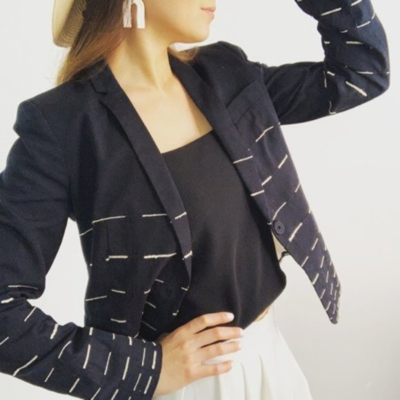 Anna Molinari Jackets & Blazers - Anna Molinari Black Embroidered Blazer